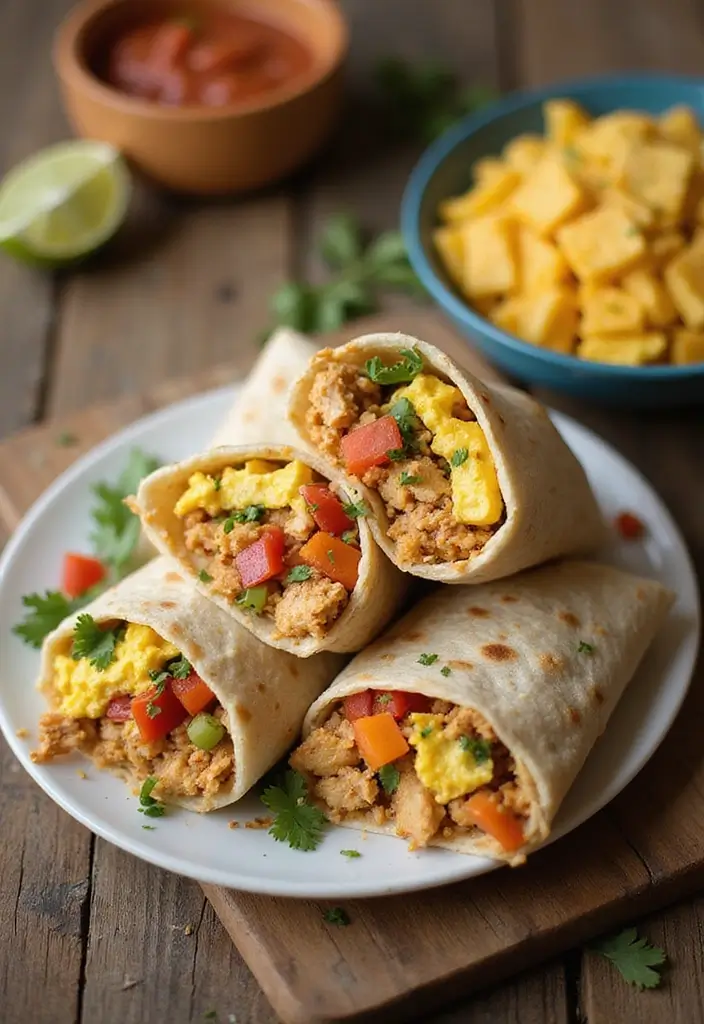 27 Chicken Mince Recipes Healthy and Easy - 16. Chicken Mince Breakfast Burritos