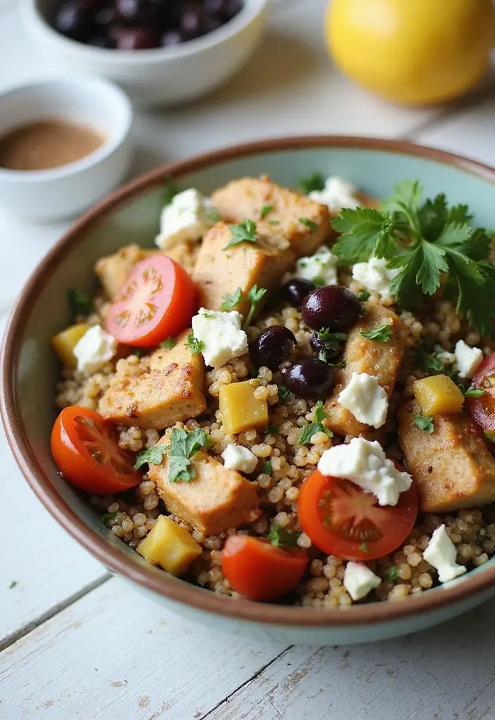 27 Chicken Mince Recipes Healthy and Easy - 17. Chicken Mince Greek Bowls
