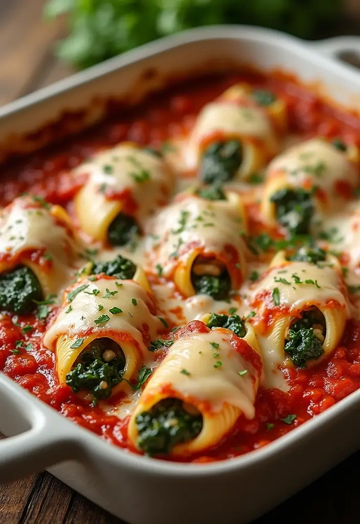 27 Chicken Mince Recipes Healthy and Easy - 21. Chicken Mince and Spinach Stuffed Shells
