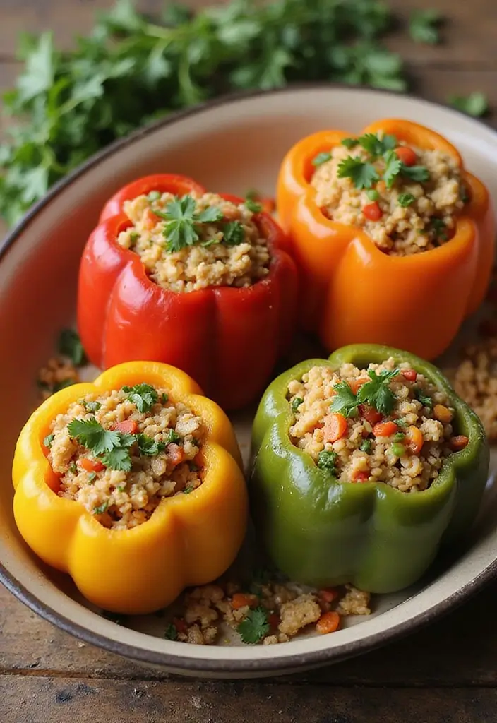 27 Chicken Mince Recipes Healthy and Easy - 5. Chicken Mince Stuffed Peppers