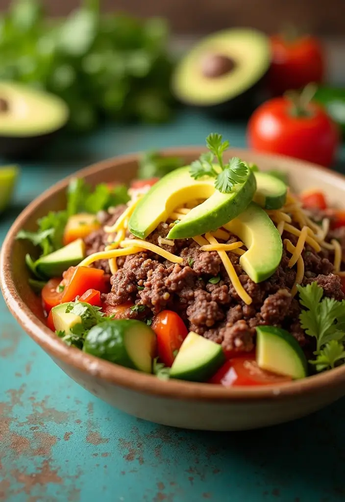 27 Easy Healthy Dinner Recipes for Two That Feel Romantic - 20. Beef Taco Salad