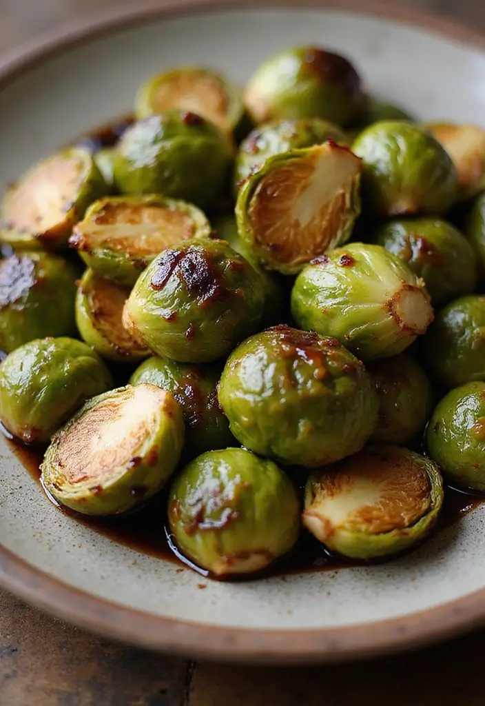 27 Easy Healthy Dinner Recipes for Two That Feel Romantic - 21. Balsamic Glazed Brussels Sprouts