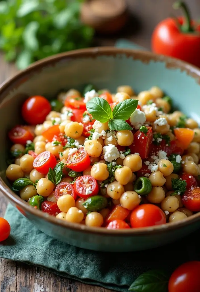 27 Easy Healthy Dinner Recipes for Two That Feel Romantic - 5. Mediterranean Chickpea Salad