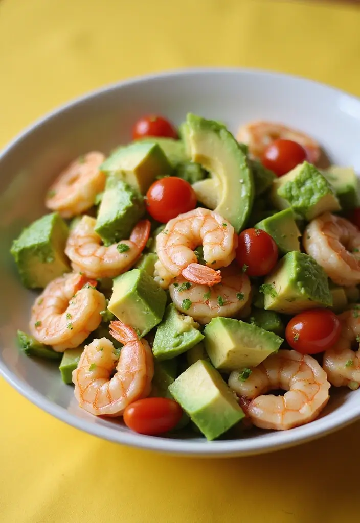 27 Easy Healthy Food Recipes for Home Cooks - 16. Shrimp and Avocado Salad