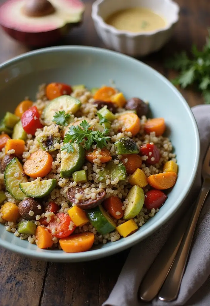 27 Easy Healthy Food Recipes for Home Cooks - 18. Roasted Vegetable Quinoa Bowl