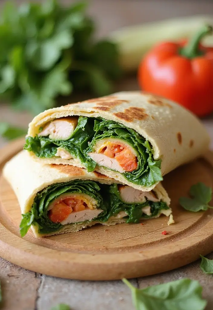 27 Easy Healthy Food Recipes for Home Cooks - 19. Turkey and Spinach Wraps