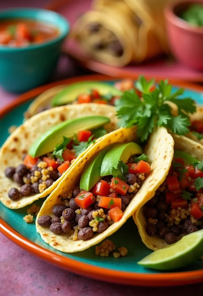 27 Easy Healthy Food Recipes for Home Cooks - 2. Quinoa and Black Bean Tacos