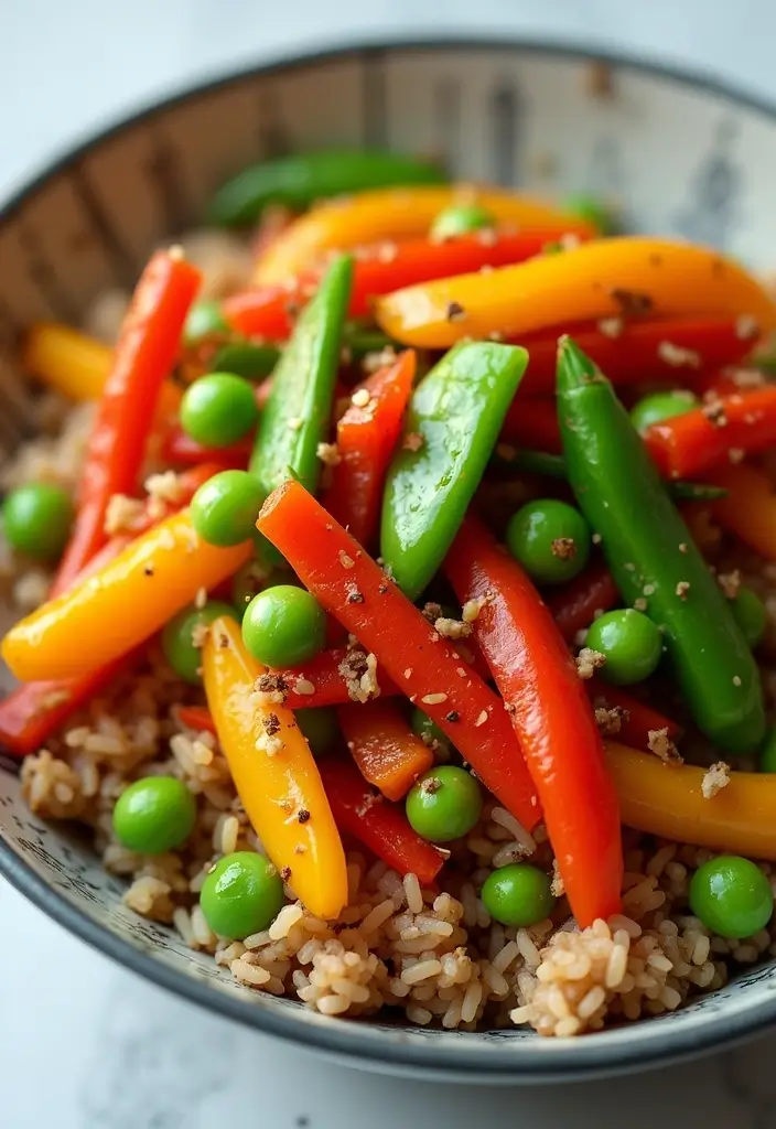 27 Easy Healthy Food Recipes for Home Cooks - 3. Vegetable Stir-Fry with Brown Rice