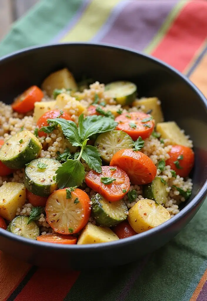 27 Easy Healthy Meals Recipes Anyone Can Make - 19. Roasted Vegetable Quinoa Bowls
