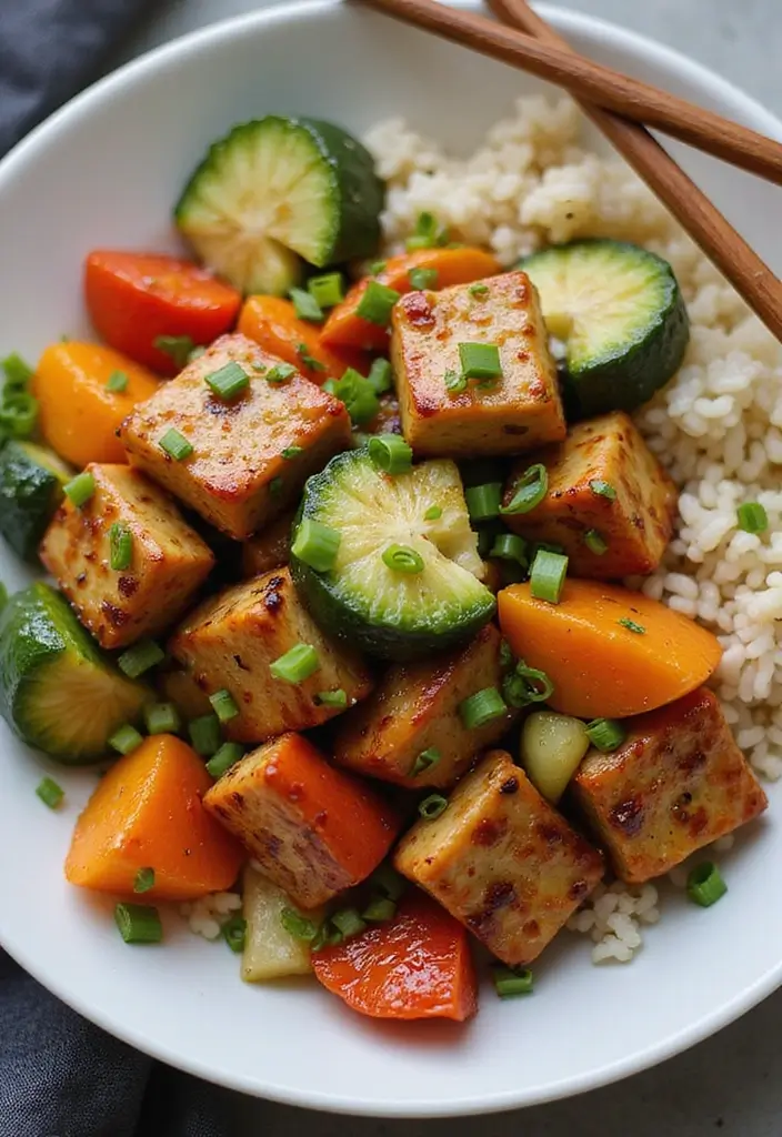 27 Easy Healthy Meals Recipes Anyone Can Make - 21. Teriyaki Tofu Stir-Fry