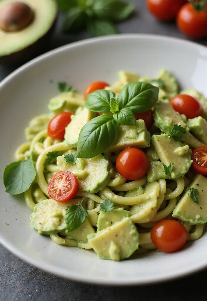 27 Easy Healthy Meals Recipes Anyone Can Make - 24. Creamy Avocado Pasta