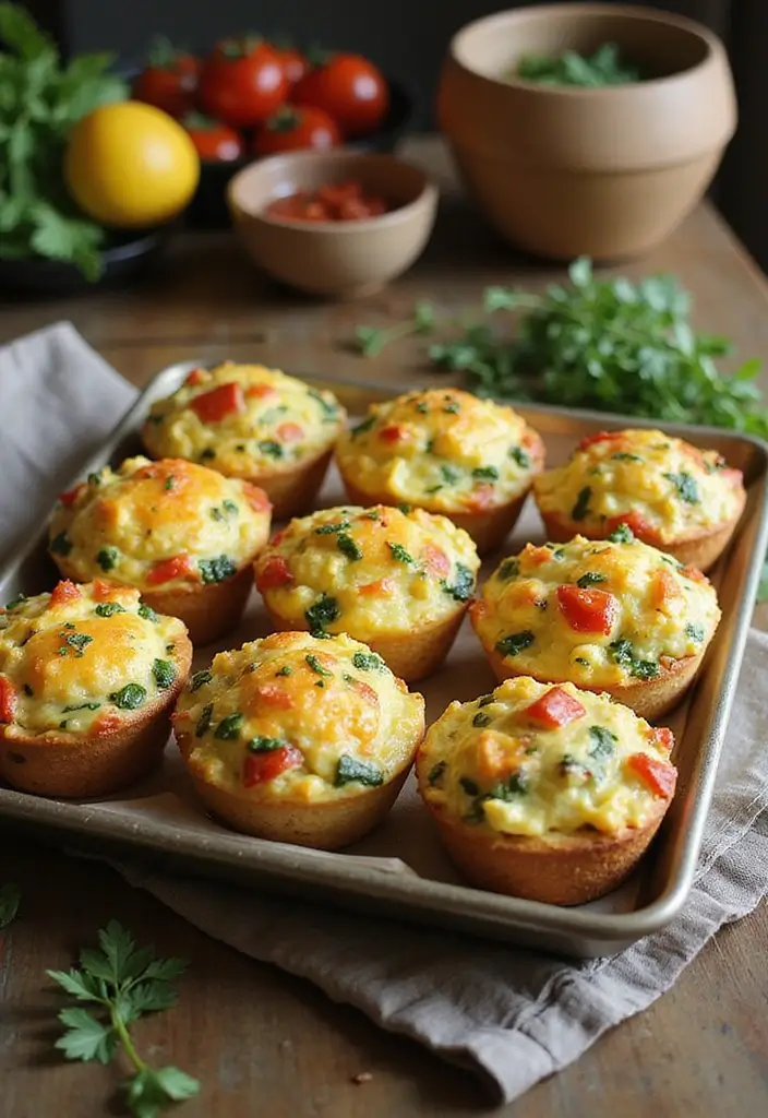 27 Easy Healthy Meals Recipes Anyone Can Make - 26. Egg and Vegetable Breakfast Muffins