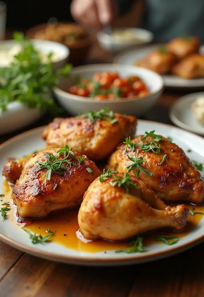 27 Easy Healthy Meals Recipes Anyone Can Make - 27. Simple Roasted Chicken Thighs