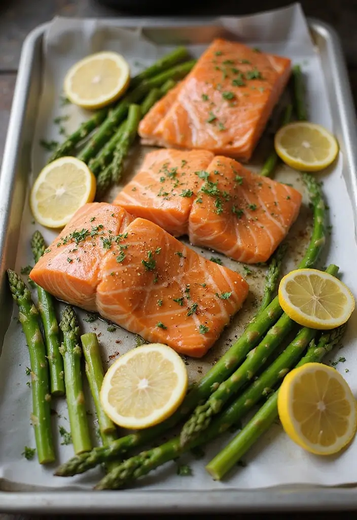 27 Easy Healthy Meals Recipes Anyone Can Make - 4. Sheet Pan Salmon and Asparagus