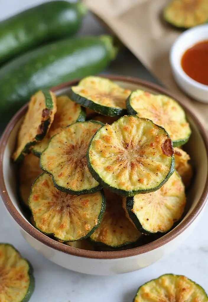 27 Easy Healthy Recipes Snacks You Can Make Fast - 10. Zucchini Chips