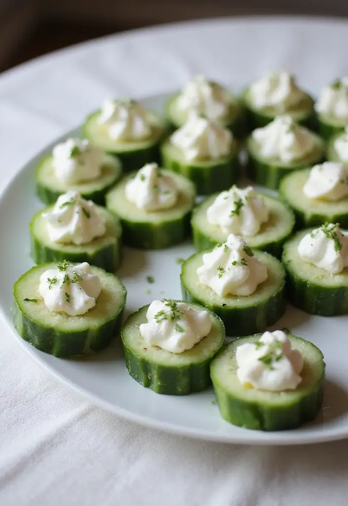 27 Easy Healthy Recipes Snacks You Can Make Fast - 12. Cucumber Canapés