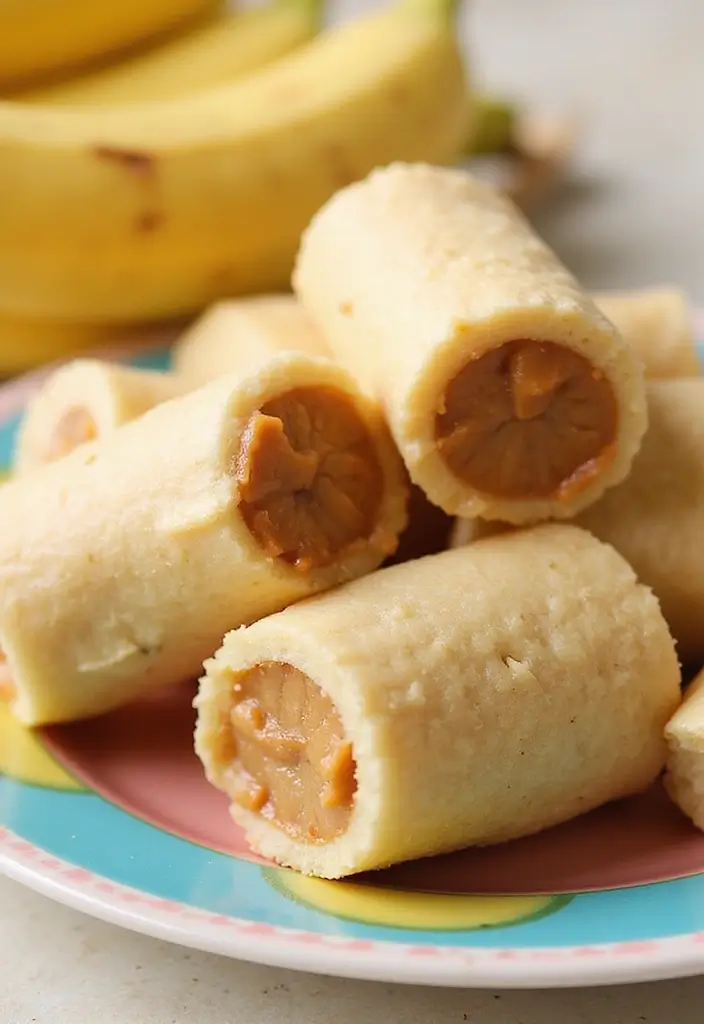27 Easy Healthy Recipes Snacks You Can Make Fast - 14. Peanut Butter and Banana Roll-Ups