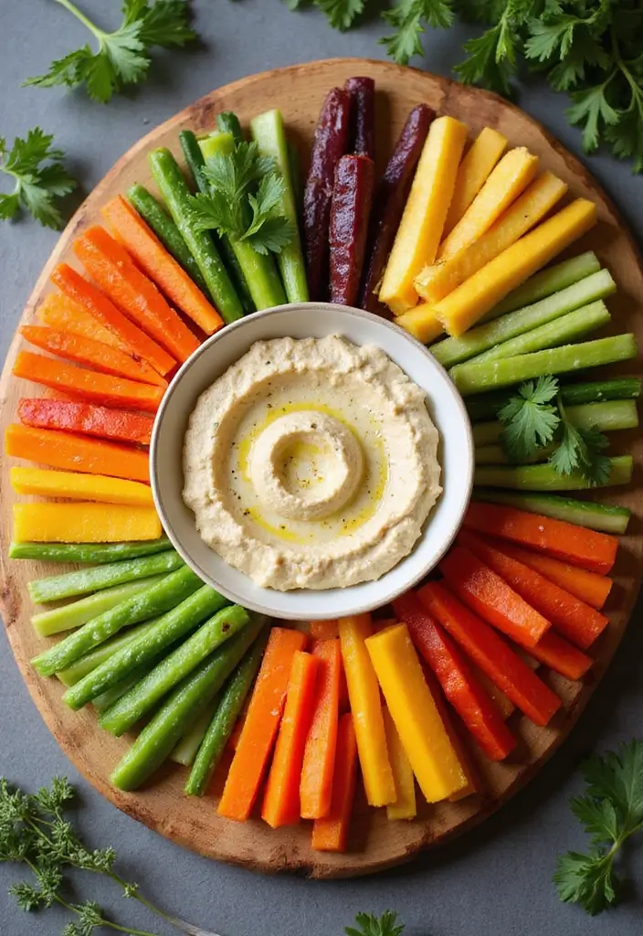 27 Easy Healthy Recipes Snacks You Can Make Fast - 3. Veggie Sticks with Hummus