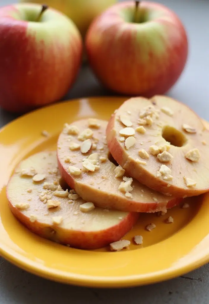 27 Easy Healthy Recipes Snacks You Can Make Fast - 6. Almond-Crusted Apple Slices