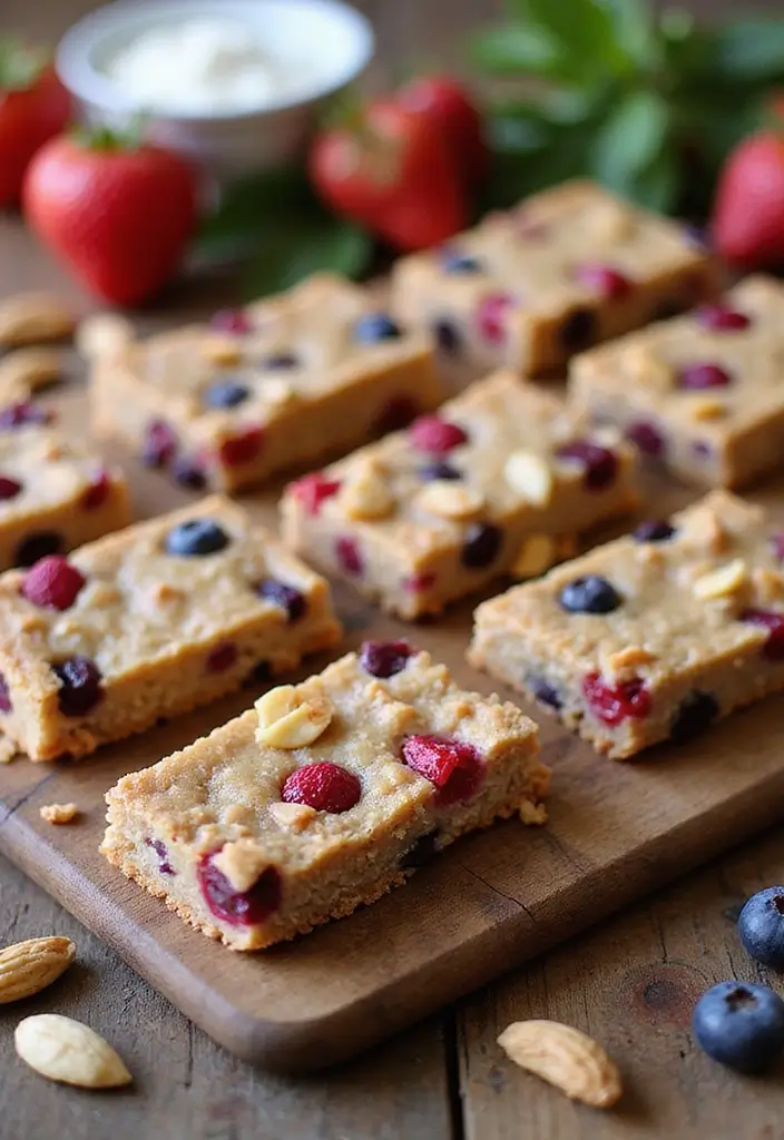 27 Greek Yogurt Recipes: Healthy Snacks and Meals - 25. Greek Yogurt Fruit and Nut Bars