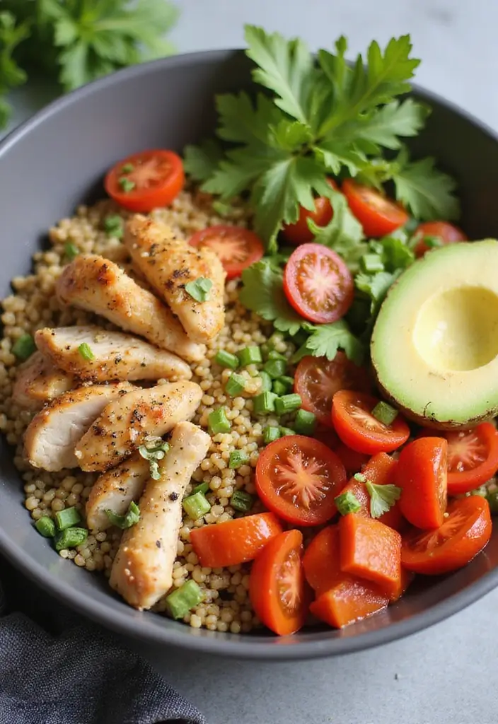 27 Healthy Canned Chicken Recipes That Save Time - 11. Chicken Mediterranean Bowl