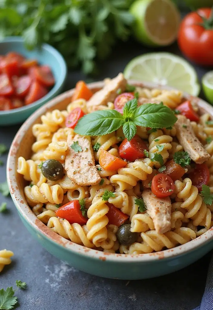 27 Healthy Canned Chicken Recipes That Save Time - 24. Mediterranean Chicken Pasta Salad