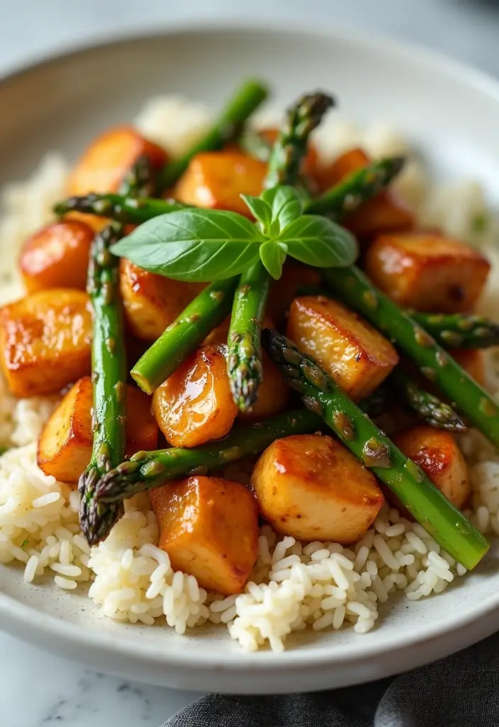 27 Healthy Canned Chicken Recipes That Save Time - 26. Chicken and Asparagus Stir-Fry