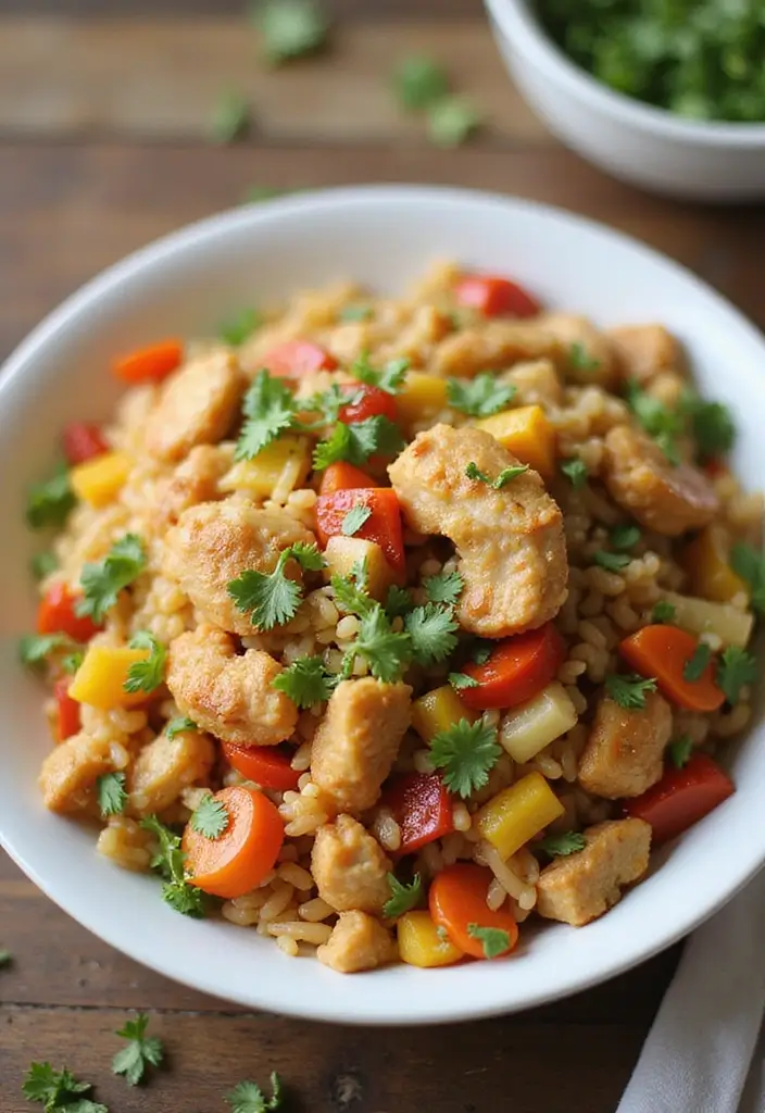 27 Healthy Chicken Fried Rice Recipes That Beat Takeout - 1. Veggie-Packed Chicken Fried Rice