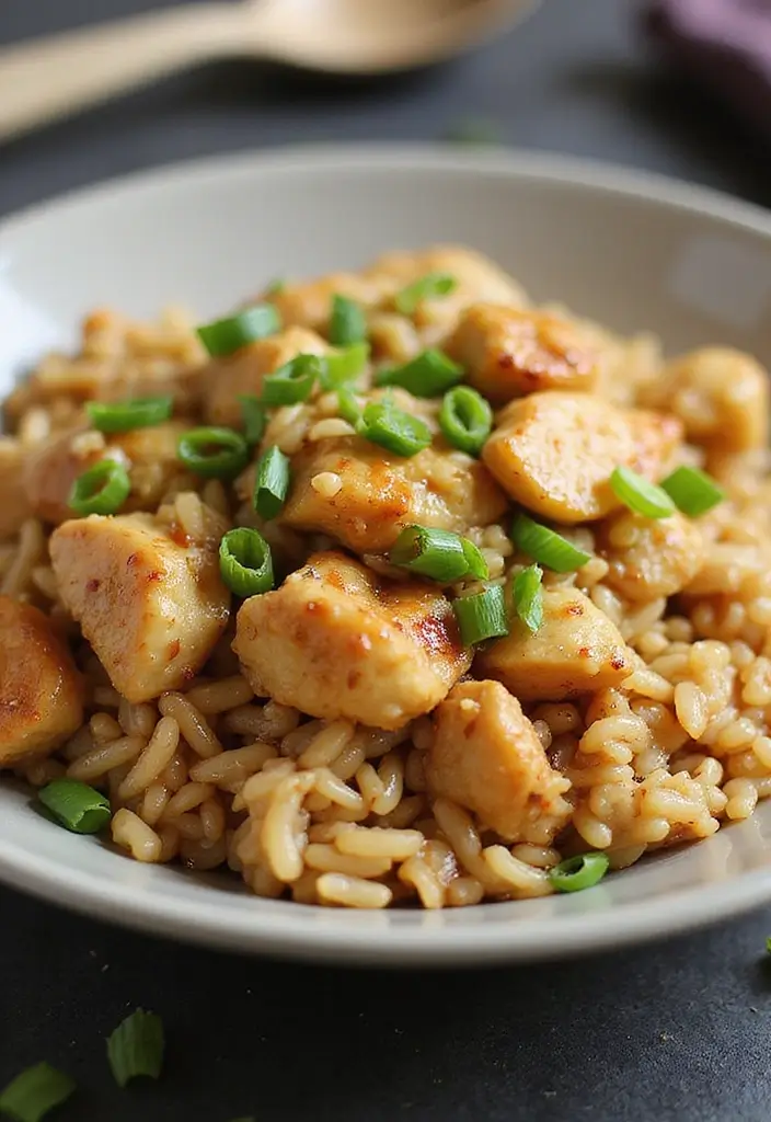 27 Healthy Chicken Fried Rice Recipes That Beat Takeout - 11. Garlic Ginger Chicken Fried Rice