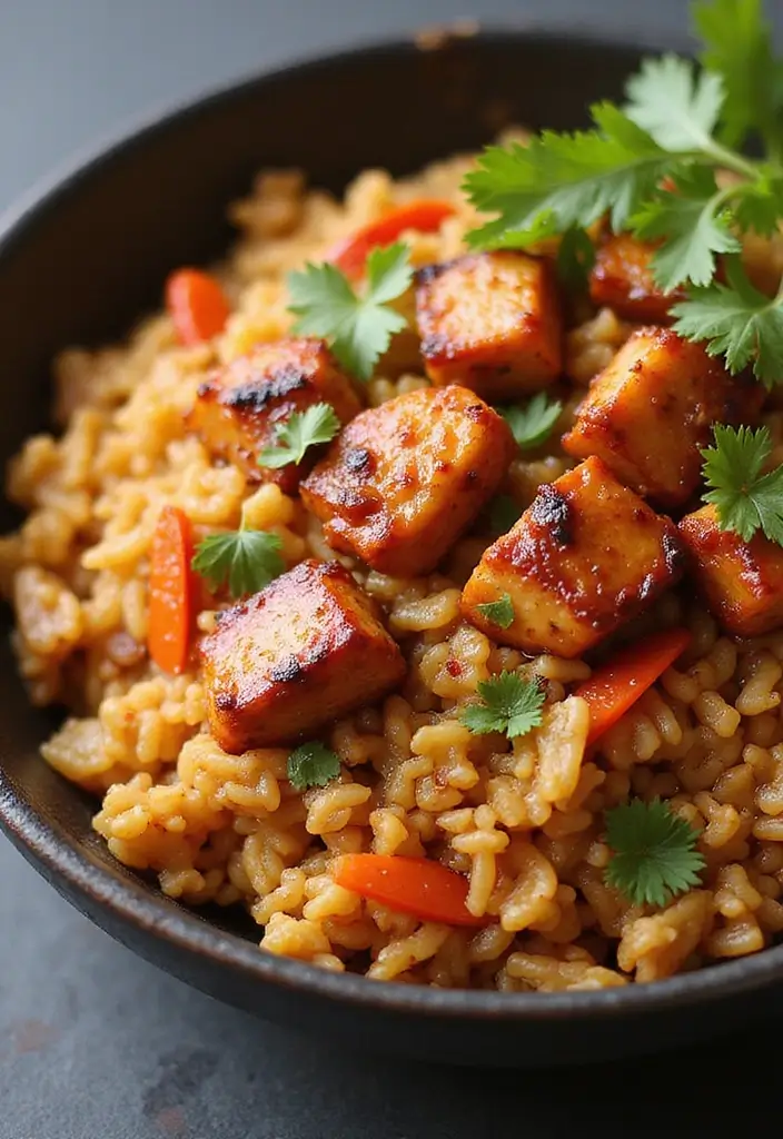 27 Healthy Chicken Fried Rice Recipes That Beat Takeout - 13. BBQ Chicken Fried Rice