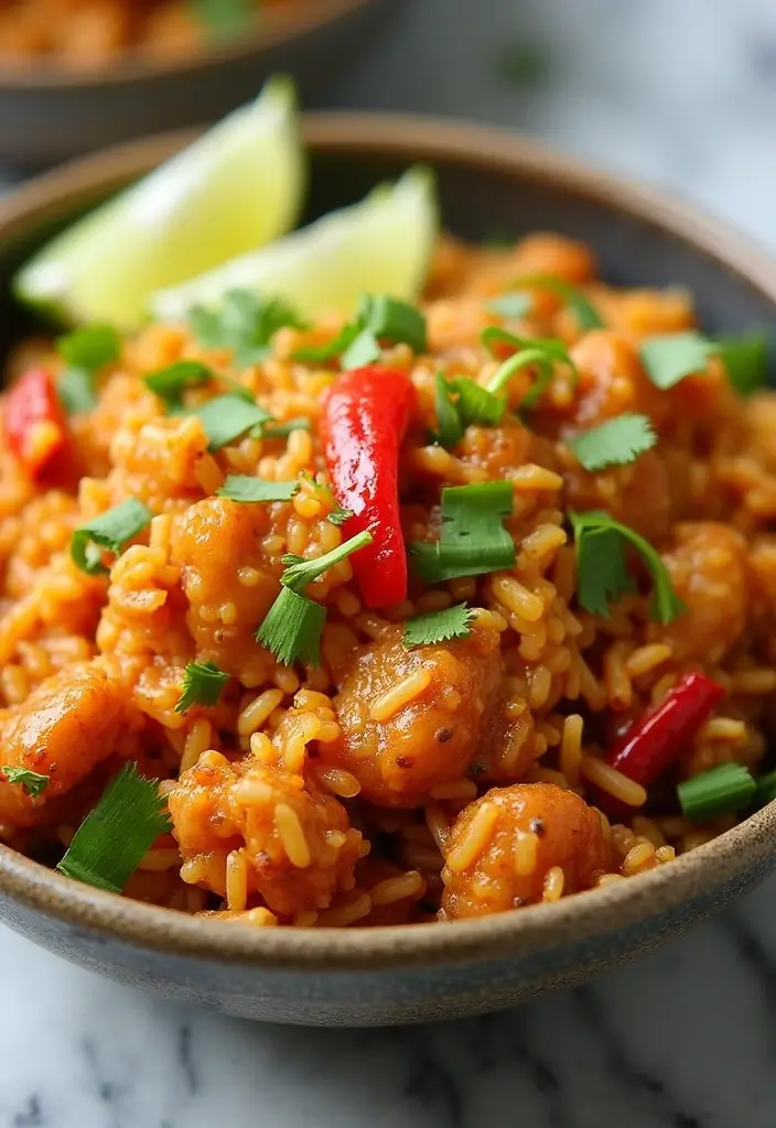 27 Healthy Chicken Fried Rice Recipes That Beat Takeout - 15. Chili Lime Chicken Fried Rice