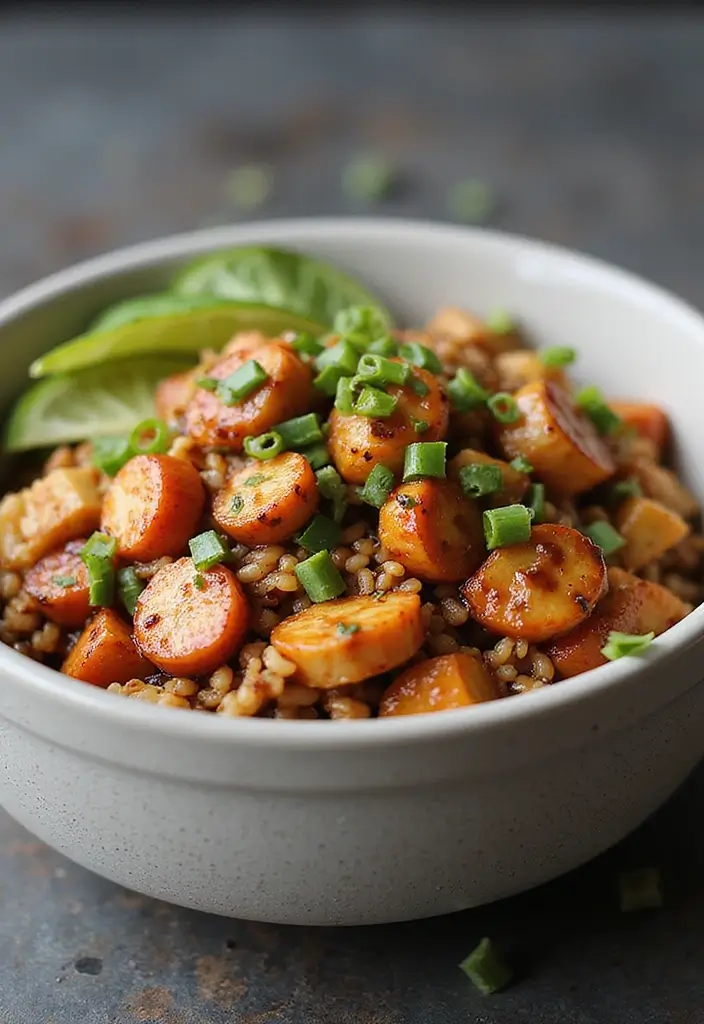 27 Healthy Chicken Fried Rice Recipes That Beat Takeout - 19. Balsamic Chicken Fried Rice