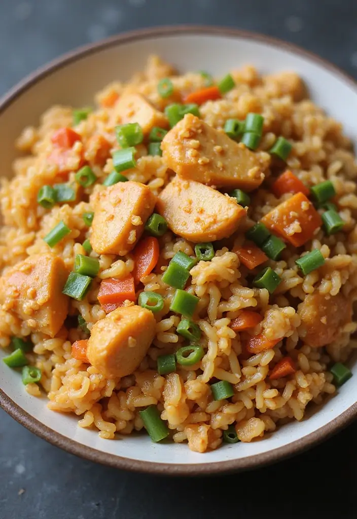 27 Healthy Chicken Fried Rice Recipes That Beat Takeout - 23. Creamy Chicken Fried Rice