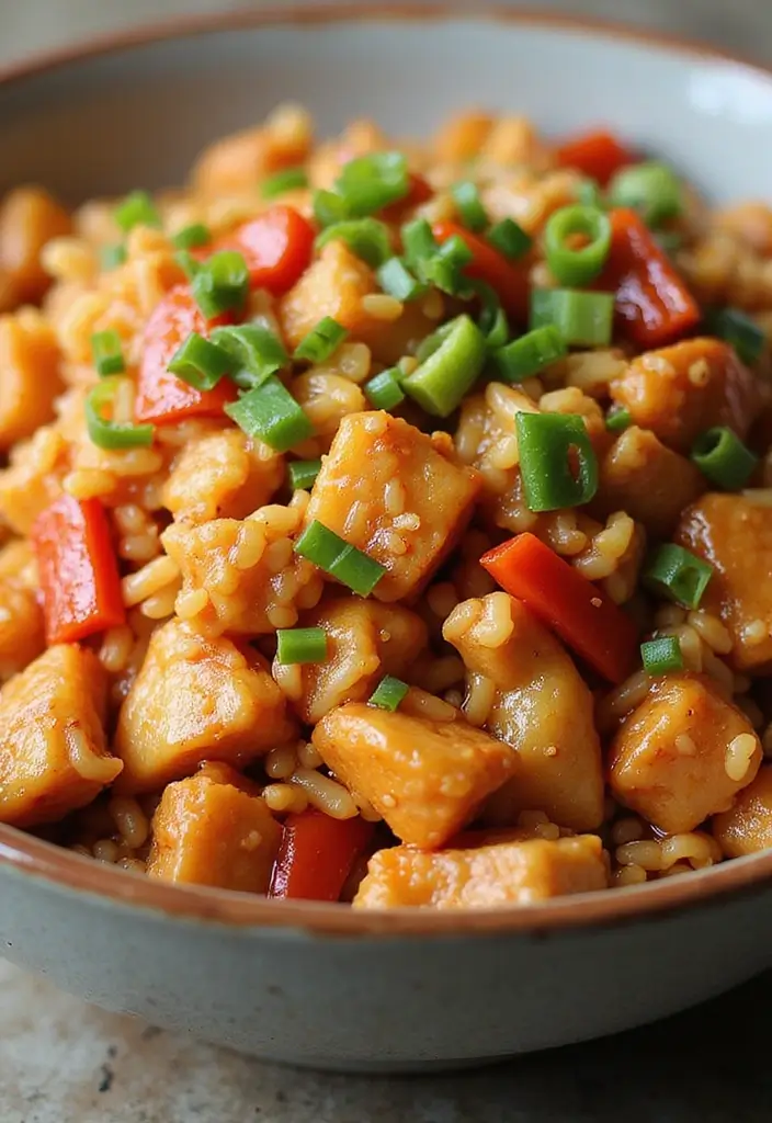 27 Healthy Chicken Fried Rice Recipes That Beat Takeout - 24. Sweet and Sour Chicken Fried Rice