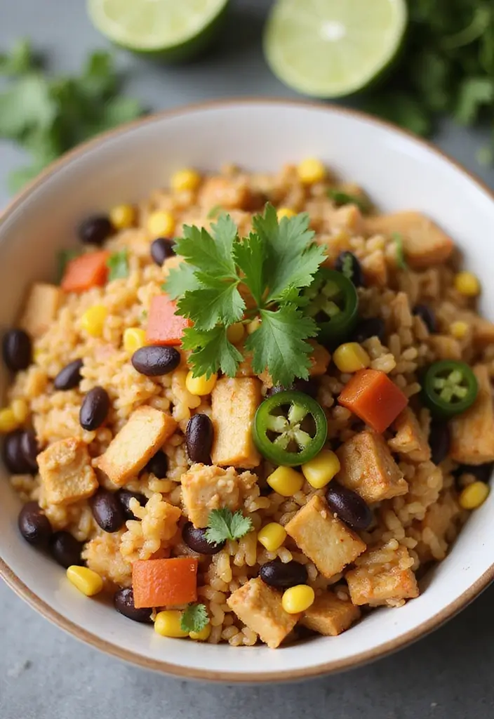 27 Healthy Chicken Fried Rice Recipes That Beat Takeout - 5. Southwest Chicken Fried Rice