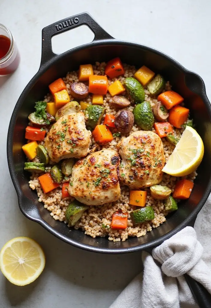 27 Healthy Greek Chicken Bowls That Pack Flavor - 10. One-Pan Greek Chicken Bowl