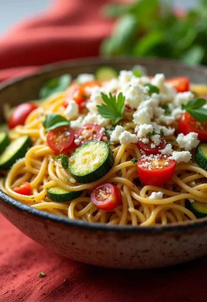 27 Healthy Ramen Noodle Recipes for Quick Lunches - 15. Mediterranean Ramen Salad