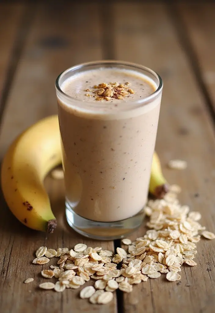 27 Healthy Smoothie Recipes Flat Belly Blends That Work - 14. Oatmeal Breakfast Smoothie