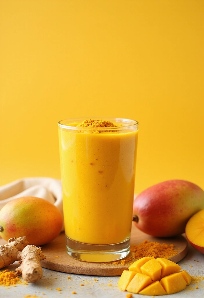 27 Healthy Smoothie Recipes Flat Belly Blends That Work - 16. Mango Turmeric Smoothie