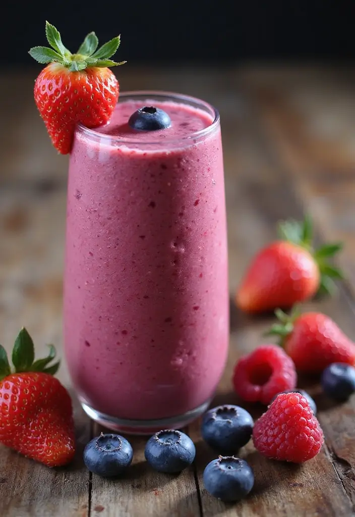 27 Healthy Smoothie Recipes Flat Belly Blends That Work - 2. Berry Blast Smoothie