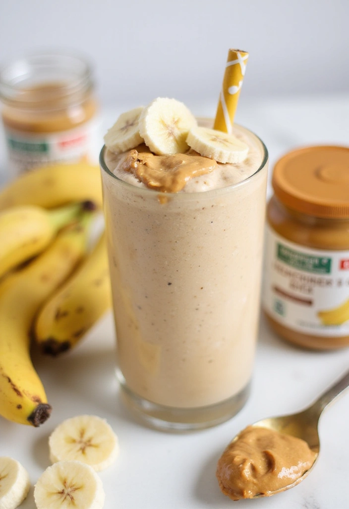27 Healthy Smoothie Recipes Flat Belly Blends That Work - 27. Peanut Butter Banana Smoothie