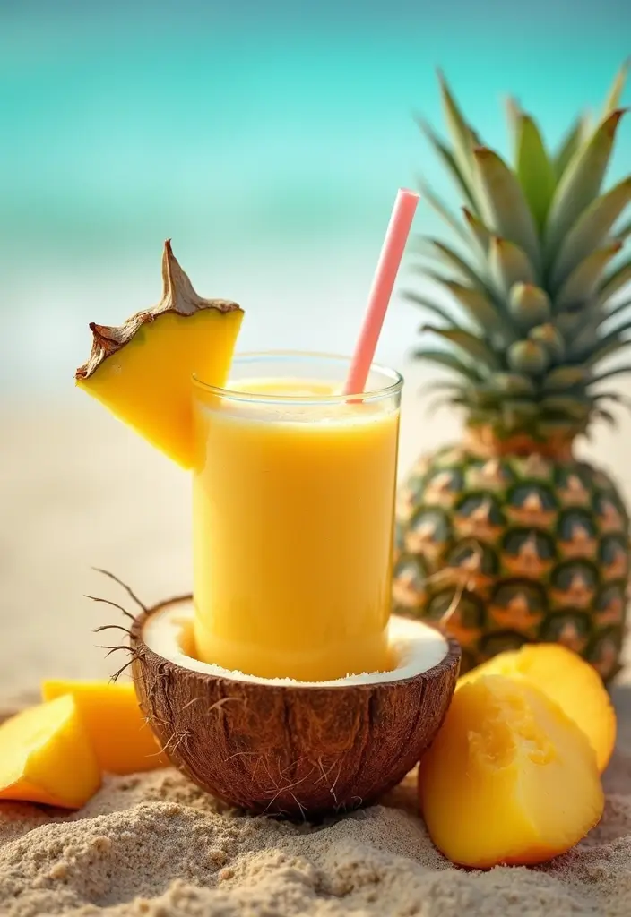 27 Healthy Smoothie Recipes Flat Belly Blends That Work - 3. Tropical Paradise Smoothie