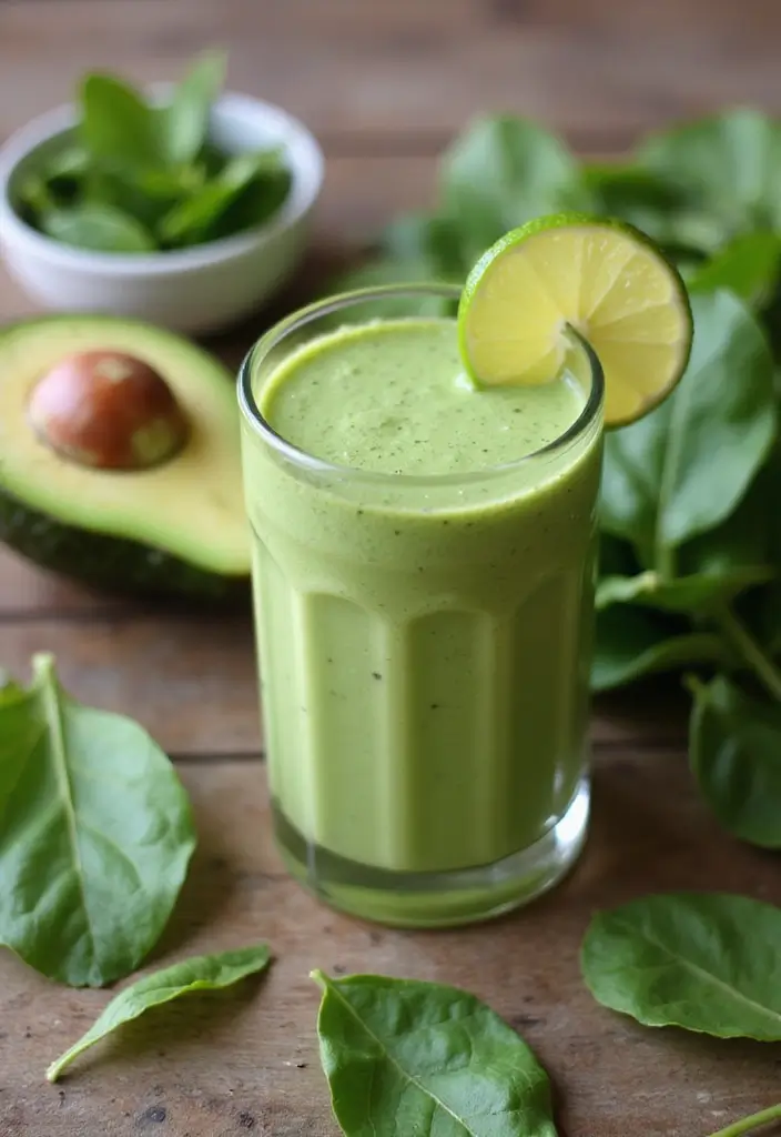 27 Healthy Smoothie Recipes Flat Belly Blends That Work - 5. Avocado Green Smoothie