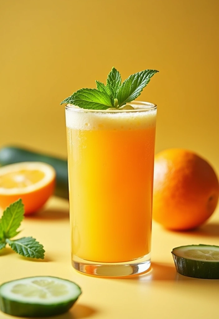 27 Healthy Smoothie Recipes Flat Belly Blends That Work - 8. Citrus Mint Smoothie
