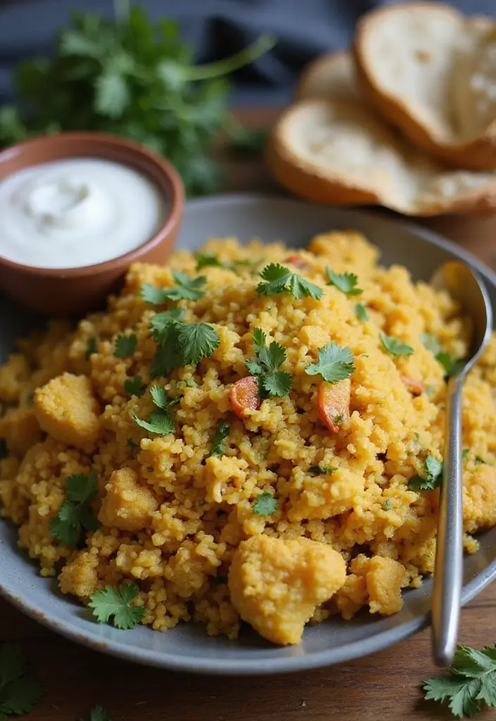 27 Healthy Snacks Recipes Indian-Inspired and Flavorful - 20. Cauliflower Rice Biryani