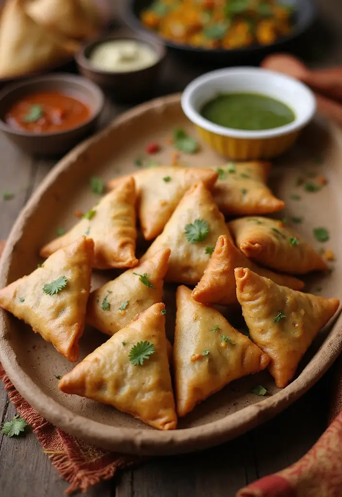 27 Healthy Snacks Recipes Indian-Inspired and Flavorful - 22. Vegetable Samosas