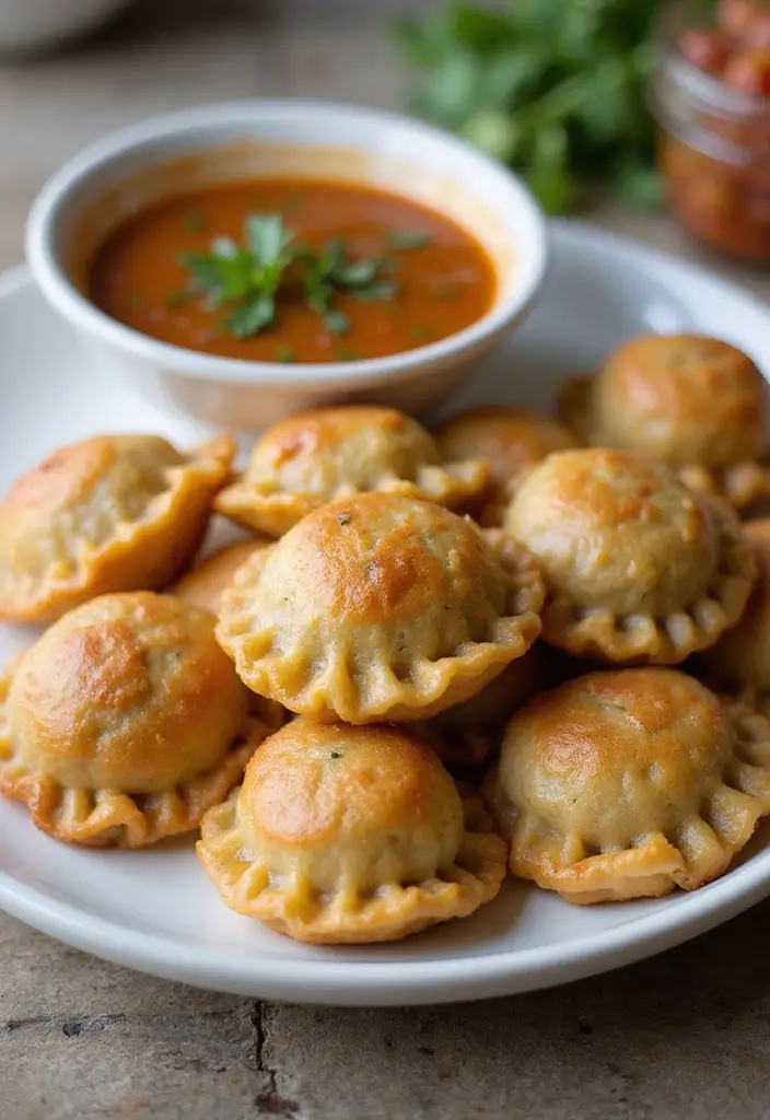 27 Healthy Snacks Recipes Indian-Inspired and Flavorful - 5. Lentil Wontons