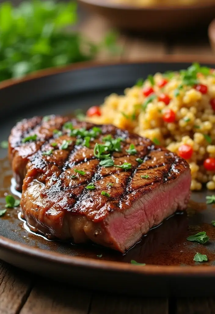 27 Healthy Steak Dinner Recipes That Feel Fancy and Fit - 1. Grilled Herb-Crusted Sirloin
