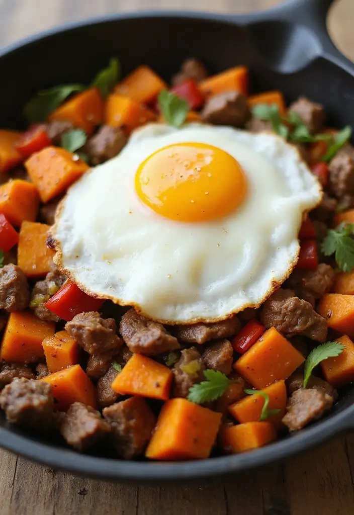 27 Healthy Steak Dinner Recipes That Feel Fancy and Fit - 11. Steak and Sweet Potato Hash