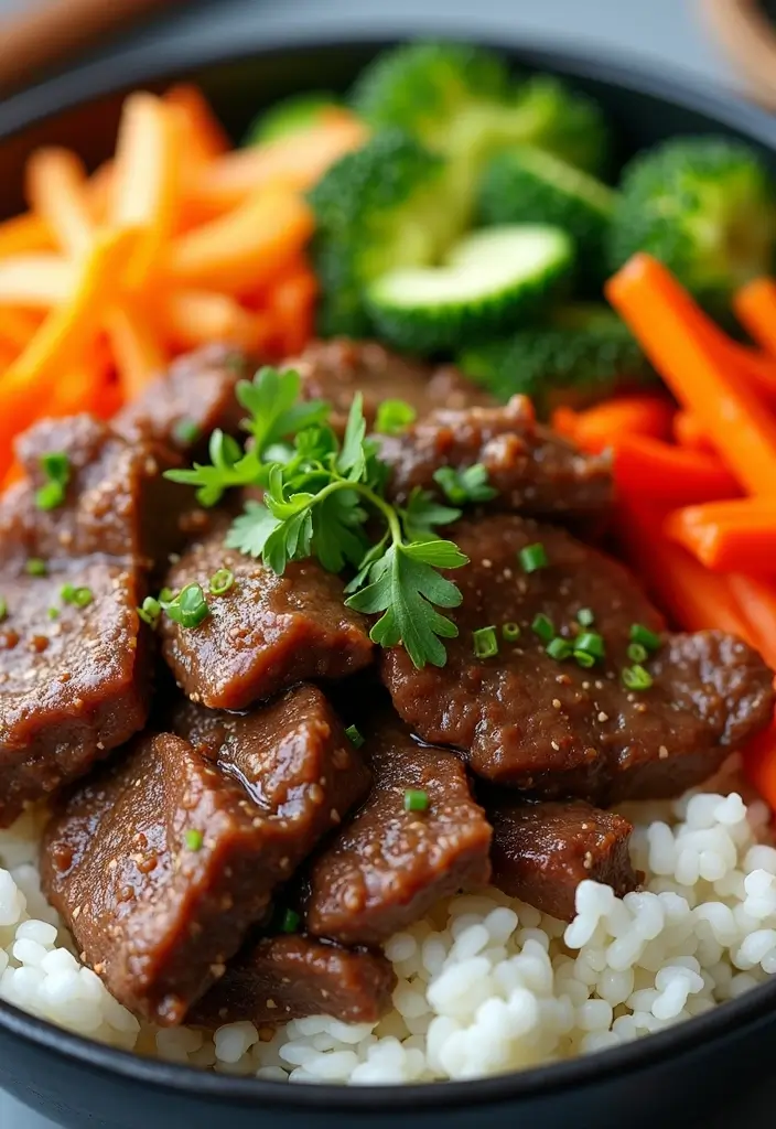 27 Healthy Steak Dinner Recipes That Feel Fancy and Fit - 26. Teriyaki Beef Bowl